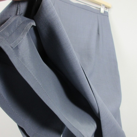 Theory Hemdall B Continuous Pencil Skirt 0 Grey Wool Blend Career Office 188 - Picture 9 of 13